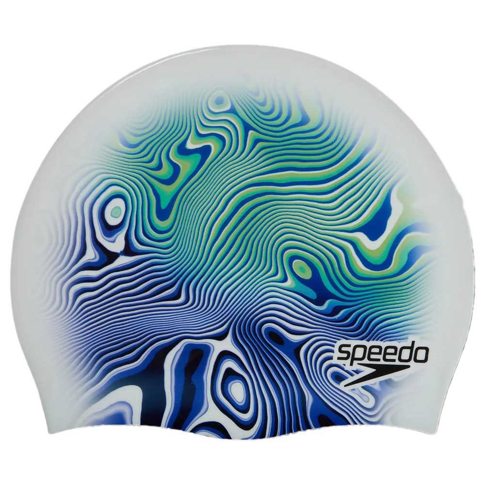 speedo digital printed swimming cap vert,bleu
