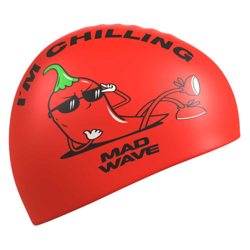 madwave chilling swimming cap rouge