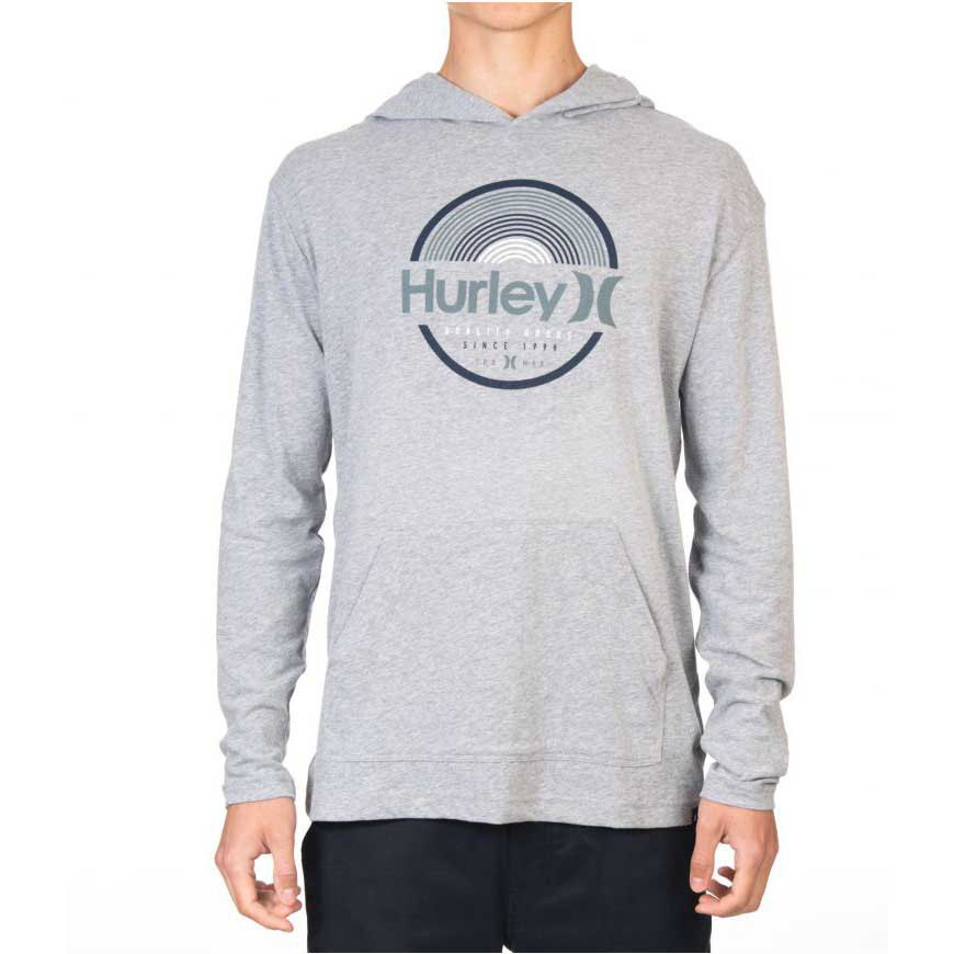 hurley modern surf poncho arches long sleeve t-shirt gris m homme