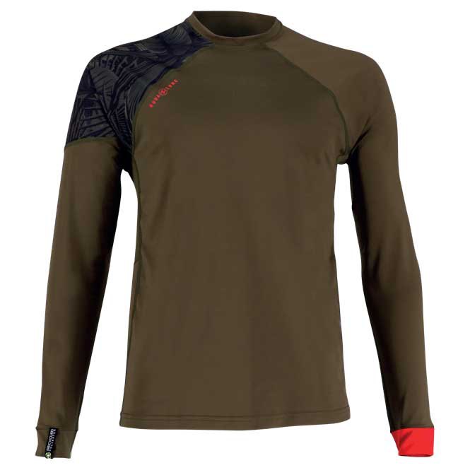aqualung rash guard xscape long sleeve t-shirt marron xl