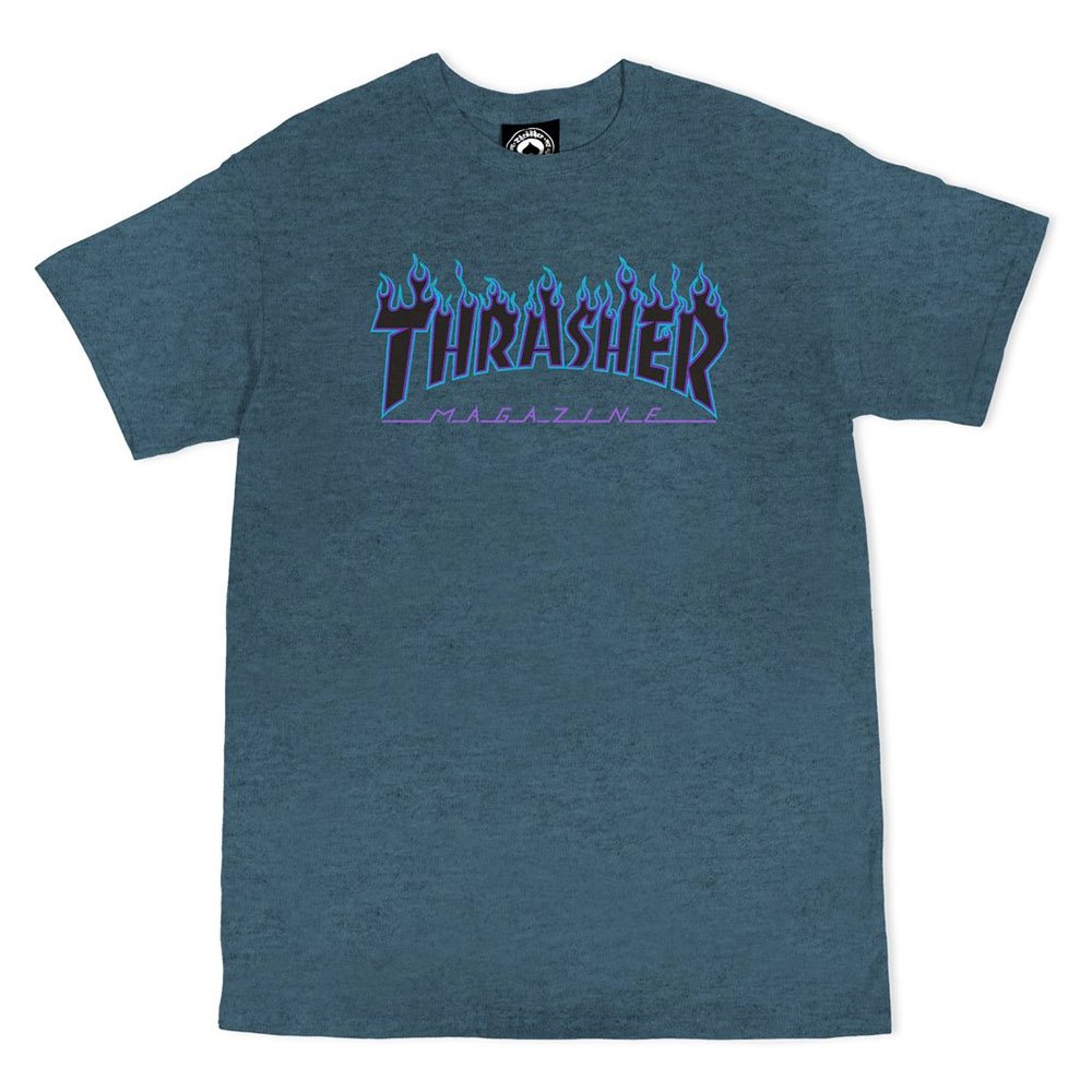 thrasher flame short sleeve t-shirt violet 2xl homme