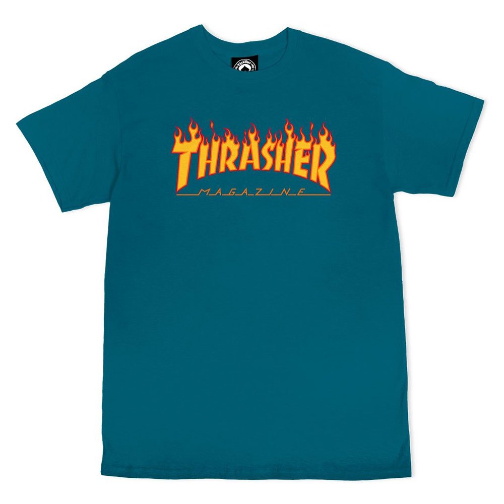 thrasher flame short sleeve t-shirt vert xl homme
