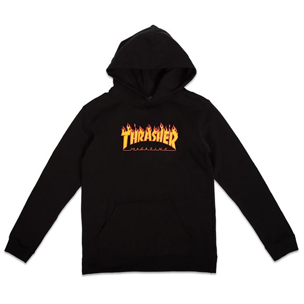 thrasher flame youth hoodie  l