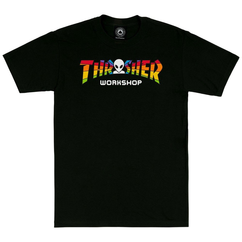 thrasher x aws spectrum short sleeve t-shirt vert xl homme