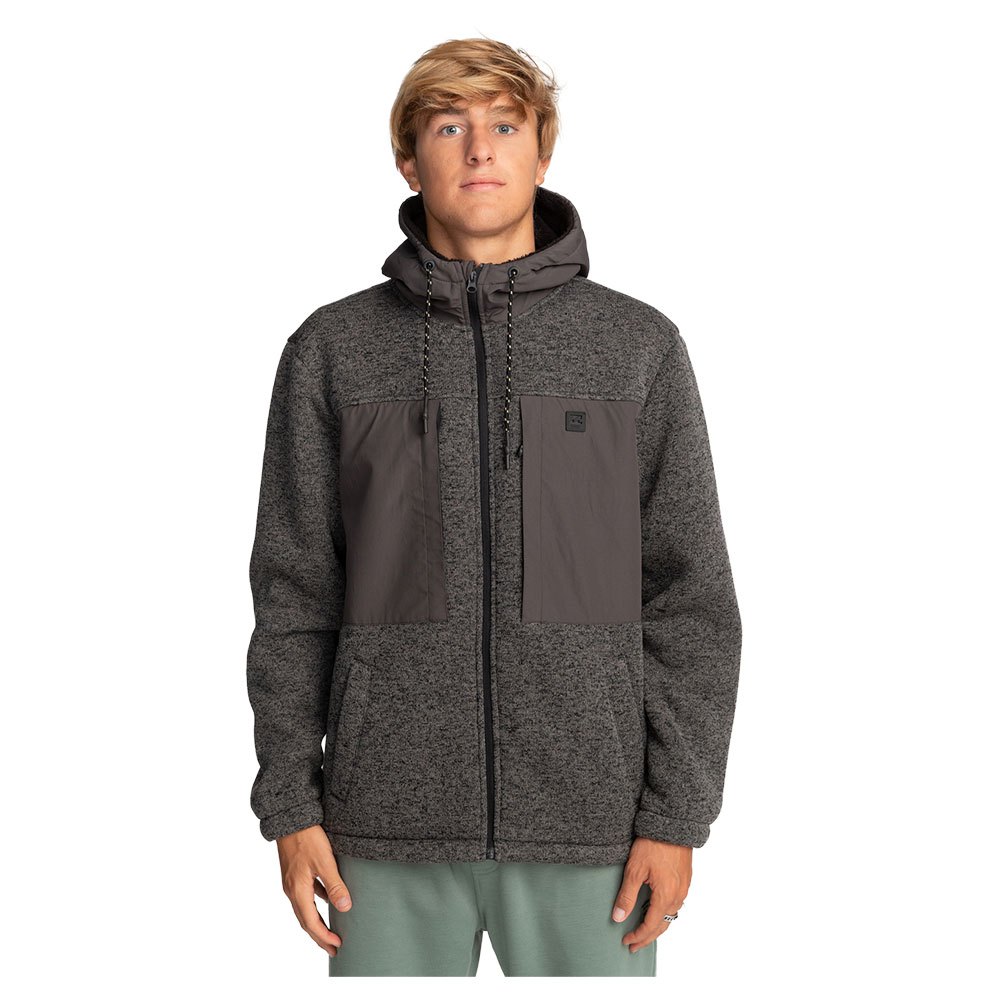 billabong boundary sherpa hoodie fleece gris s homme