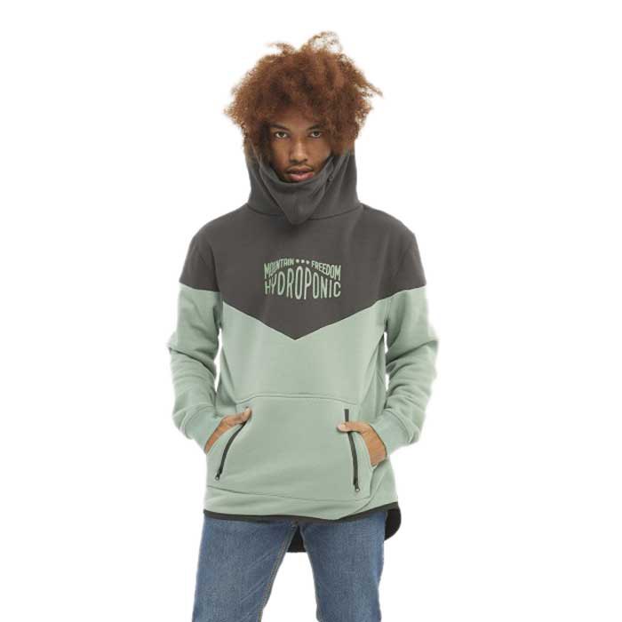 hydroponic dh mountain hoodie vert,gris l homme