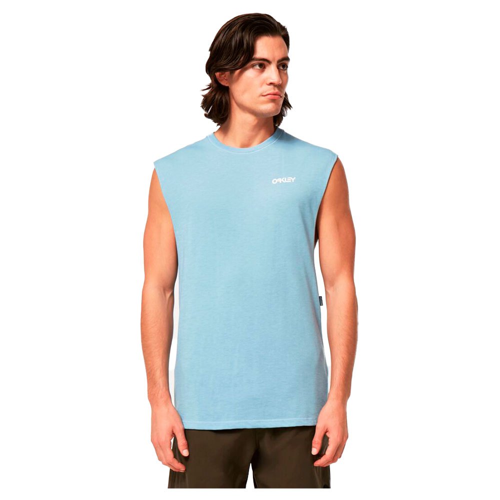oakley apparel classic b1b sleeveless t-shirt bleu l homme