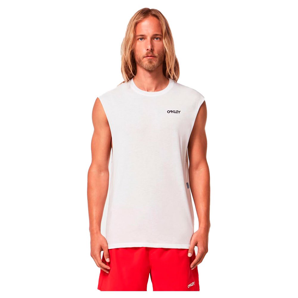 oakley apparel classic b1b sleeveless t-shirt blanc 2xl homme
