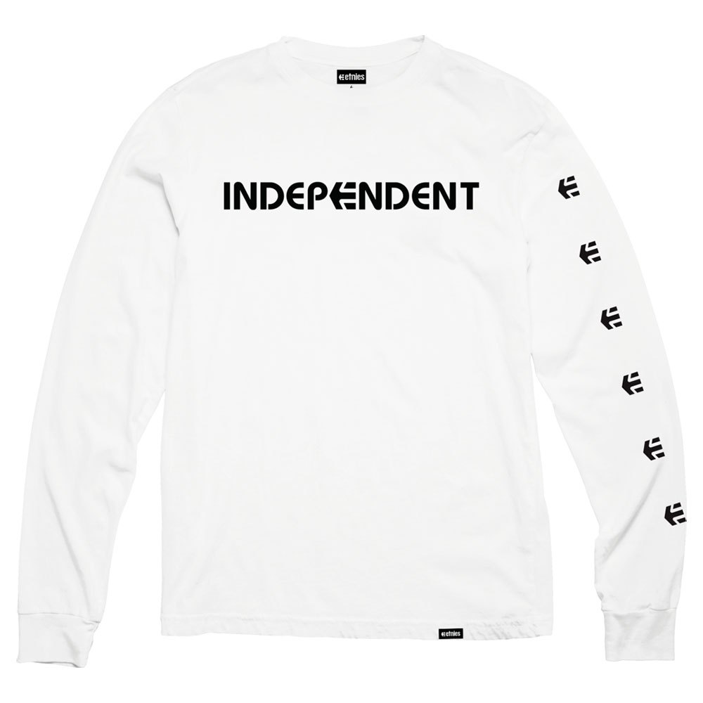 etnies independent long sleeve t-shirt blanc xl homme