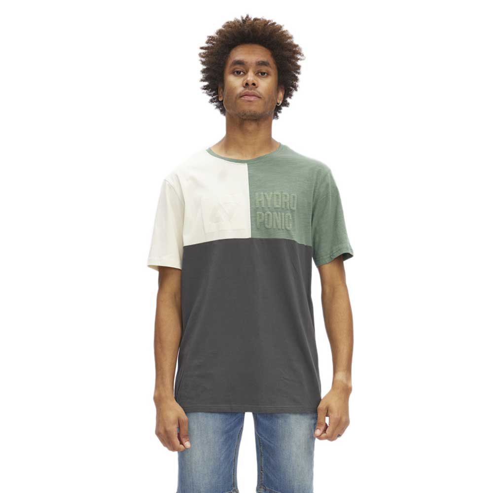 hydroponic dual short sleeve t-shirt vert,gris l homme