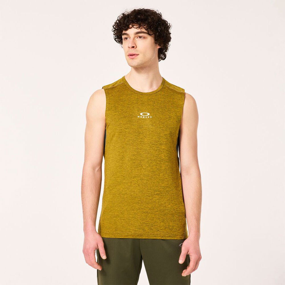 oakley apparel o fit rc sleeveless t-shirt vert xs homme