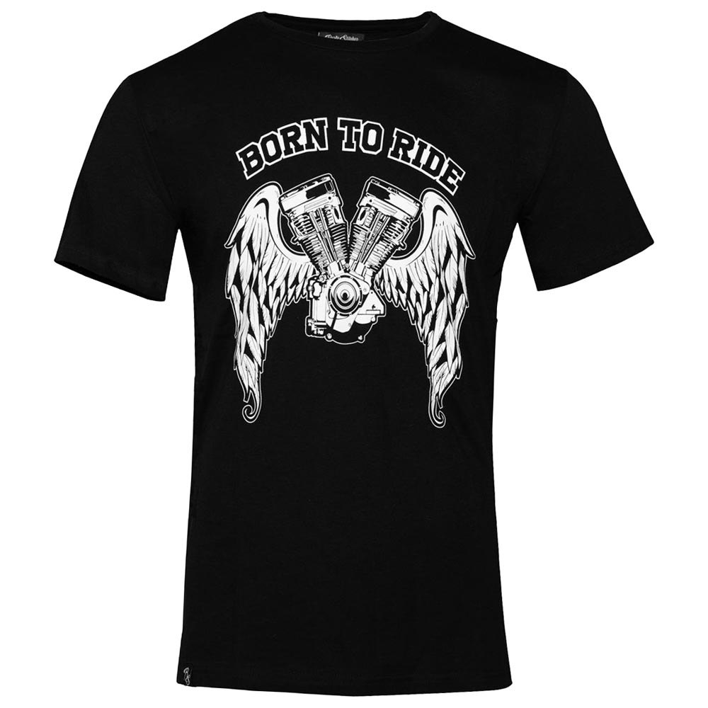 Rusty Stitches Born To Ride Short Sleeve T-shirt Noir M Homme