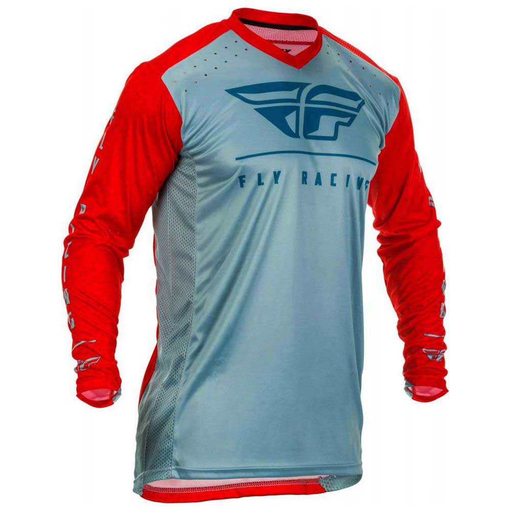 Fly Racing Lite Hydrogen 2020 Long Sleeve T-shirt Rouge,Gris 2XL Homme