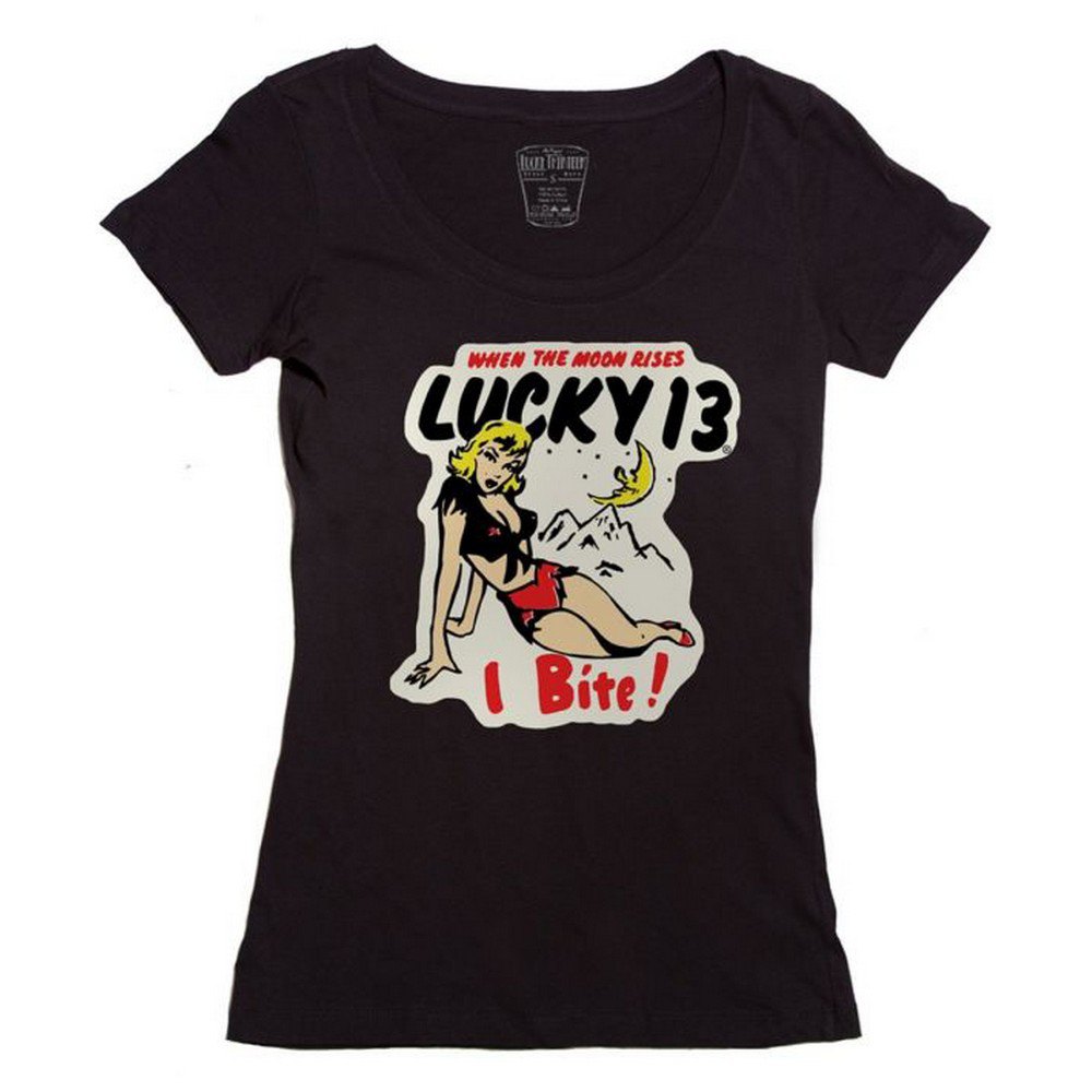 Lucky 13 I Bite Scoop Short Sleeve T-shirt Noir XL Femme