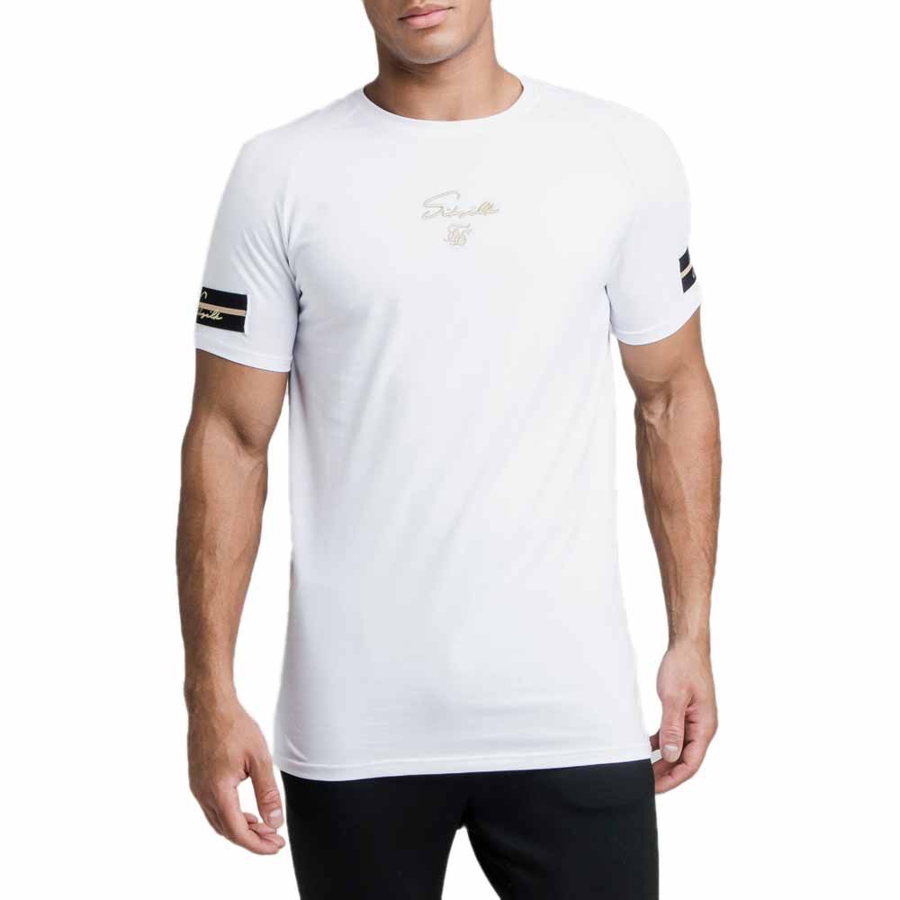 Siksilk Exposed Tape Raglan Gym Short Sleeve T-shirt Blanc L Homme