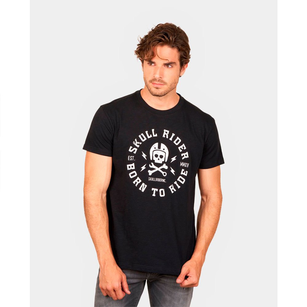 Skull Rider Born To Ride Short Sleeve T-shirt Noir 2XL Homme