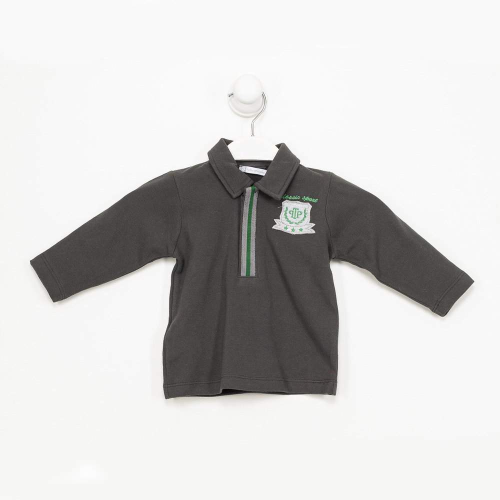 Tutto Piccolo Polo Long Sleeve Gris 9 Months