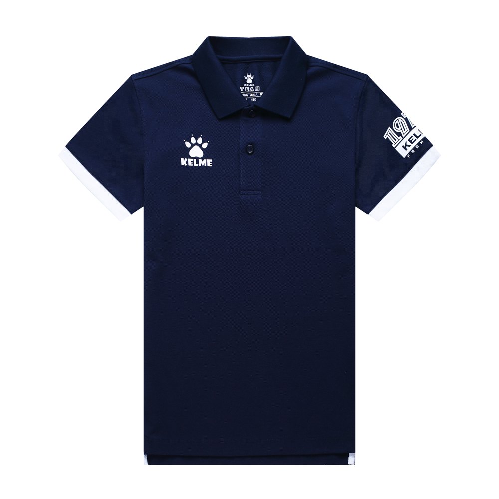 Kelme Classic Short Sleeve Polo Shirt Bleu 130 cm
