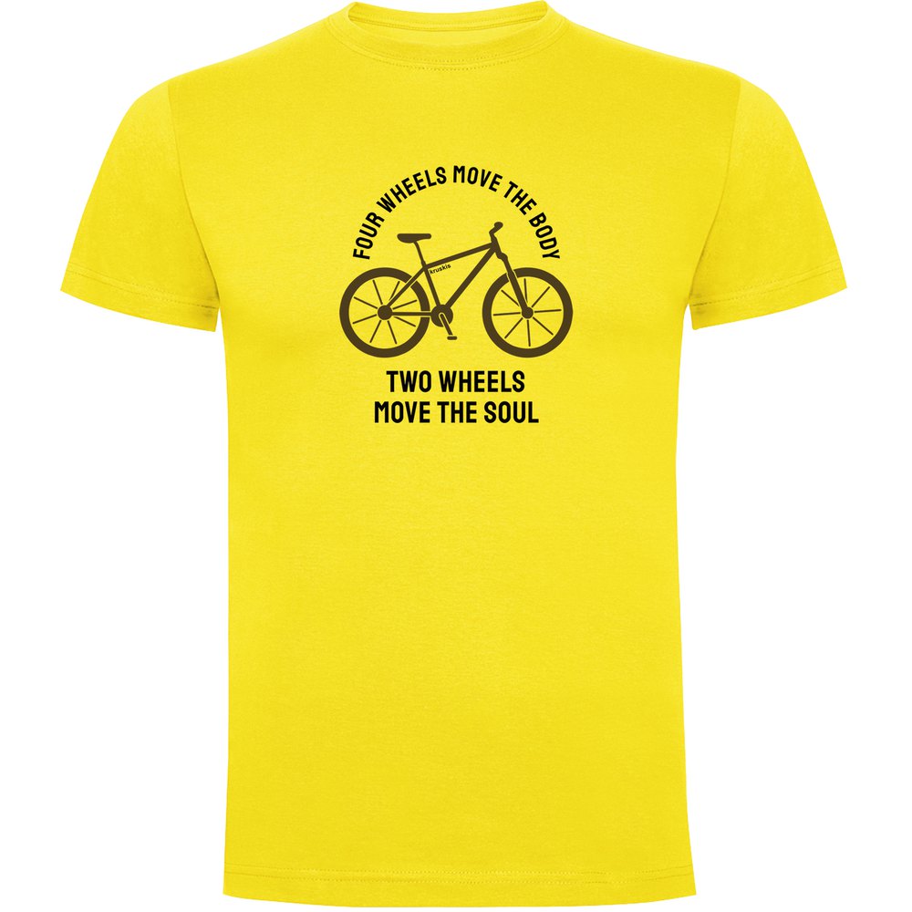 Kruskis T-shirt à Manches Courtes Four Wheels Move The Body 3XL Yellow