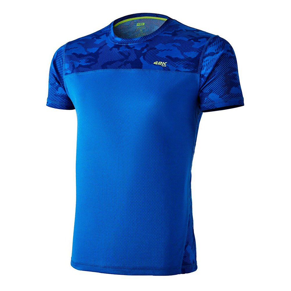 42k Running Mimet Short Sleeve T-shirt Bleu 2XL Homme