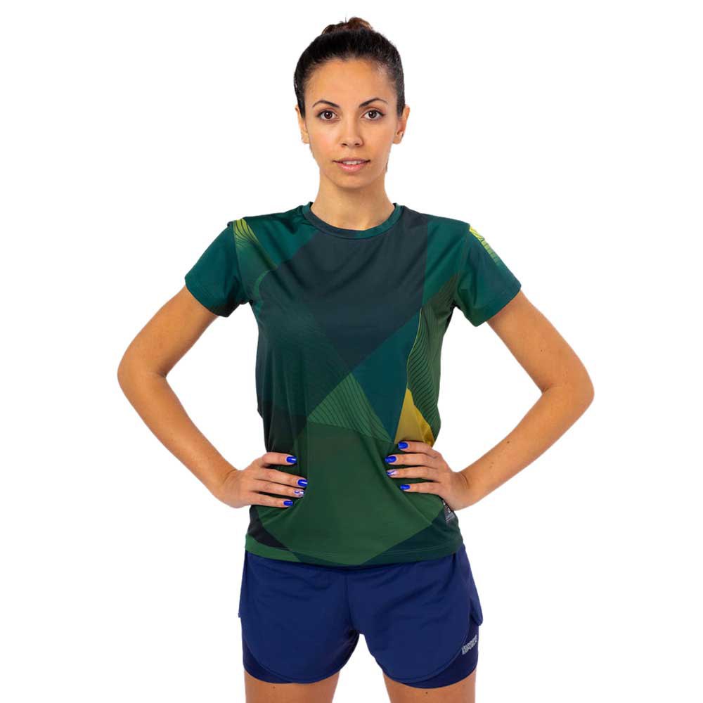 The Running Republic Essentials 2.0 Short Sleeve T-shirt Vert,Bleu L Femme