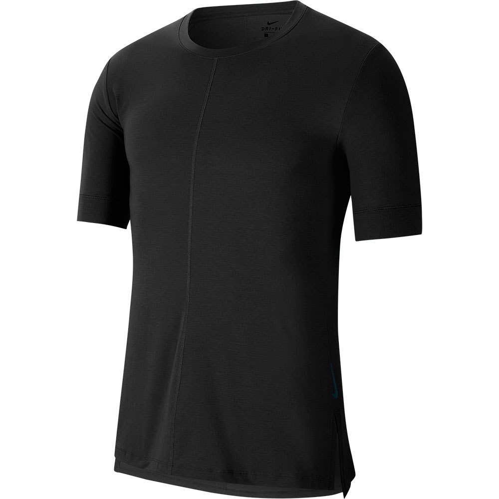Nike Dri Fit Yoga Short Sleeve T-shirt Black 4XL / Regular male