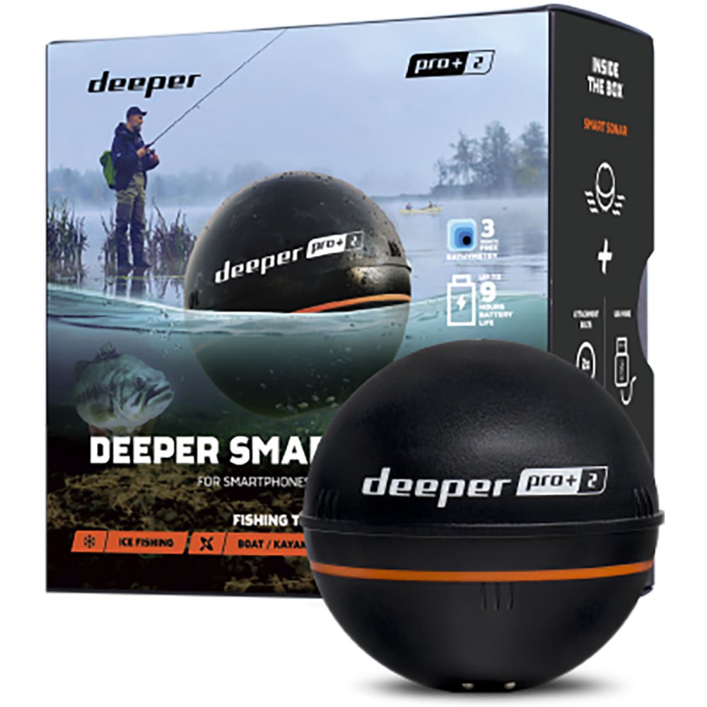 Deeper Smart Sonar Pro+ 2 Fishfinder Svart