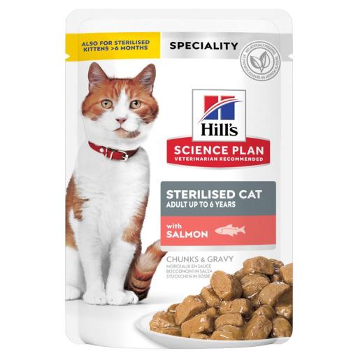 Hsp Sterilised Cat au Saumon 85 gr Hill's
