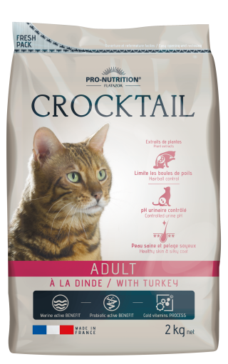 Nourriture pour Chats Crocktail Adult avec Dinde 10 KG Flatazor