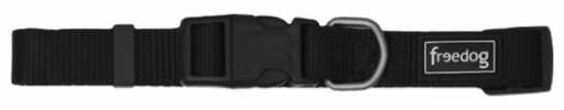 Collier Basic Nylon Basic Black 20-35cm x 10mm Freedog