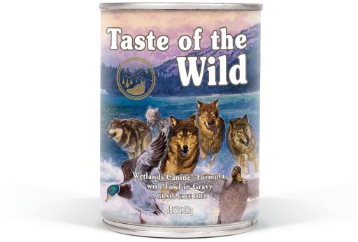 Taste Of The Wild – Comida Húmeda Para Perros Cachorro, Adulto Y Senior Wetlands Pato Asado 12 X 390 G