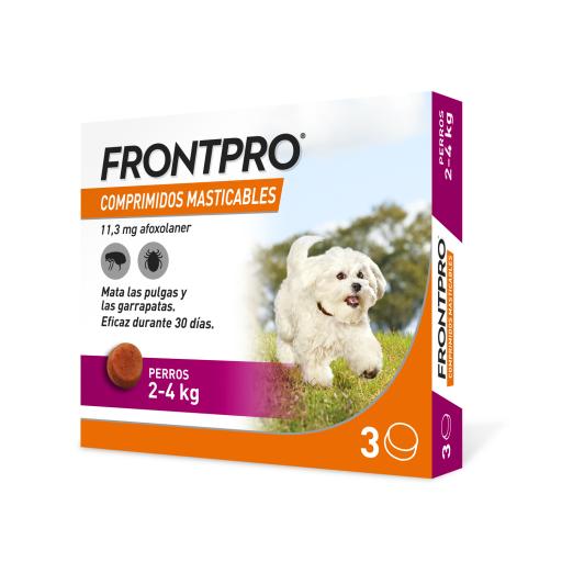 Frontpro – Comprimidos Masticables Desparasitantes Para Perros De 2 A 4 Kg 3 Uds
