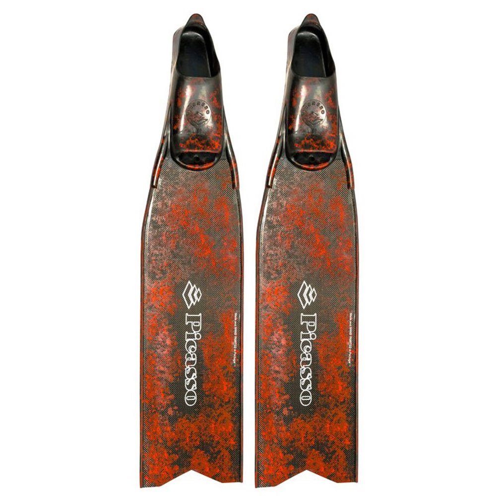 Picasso Ultimate Carbon Spear Fishing Flossen EU 40-42 Red Camo Geschlossene Flossen Ultimate Carbon Spear Fishing Flossen