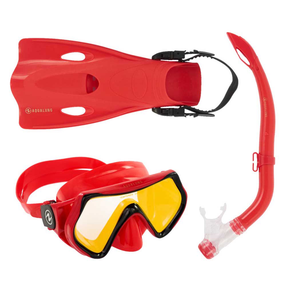 Zdjęcia - Maska do pływania Aqua lung Aqualung Hero Junior Snorkeling Set Czerwony EU 32-36 SV1160675LXL 