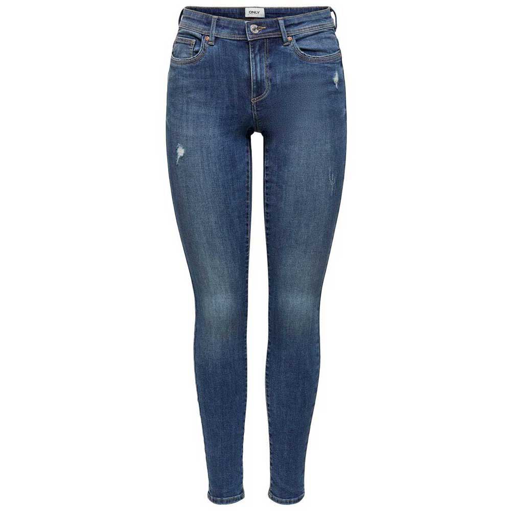 Jeans Wauw Life Mid Waist Skinny Bj114-4 S Medium Blue Denim