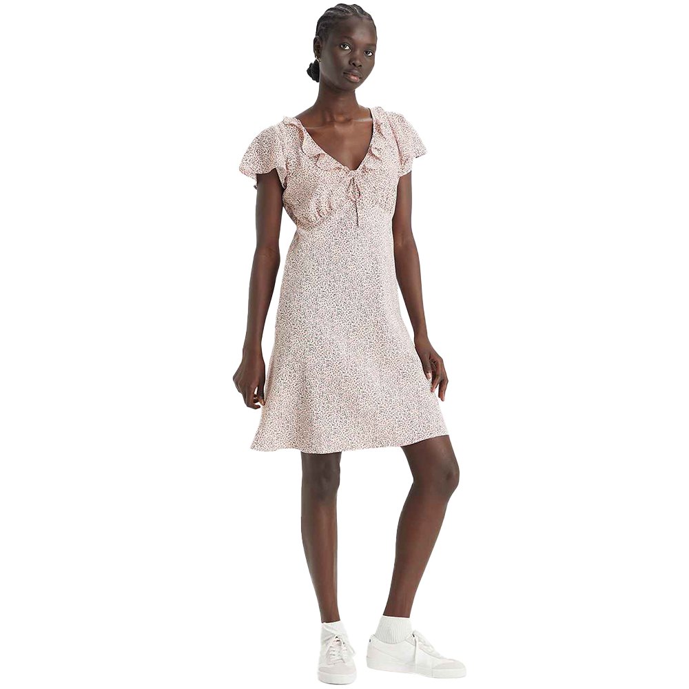 Levi´s ® Mylene Short Sleeve Short Dress Beige XS Mulher