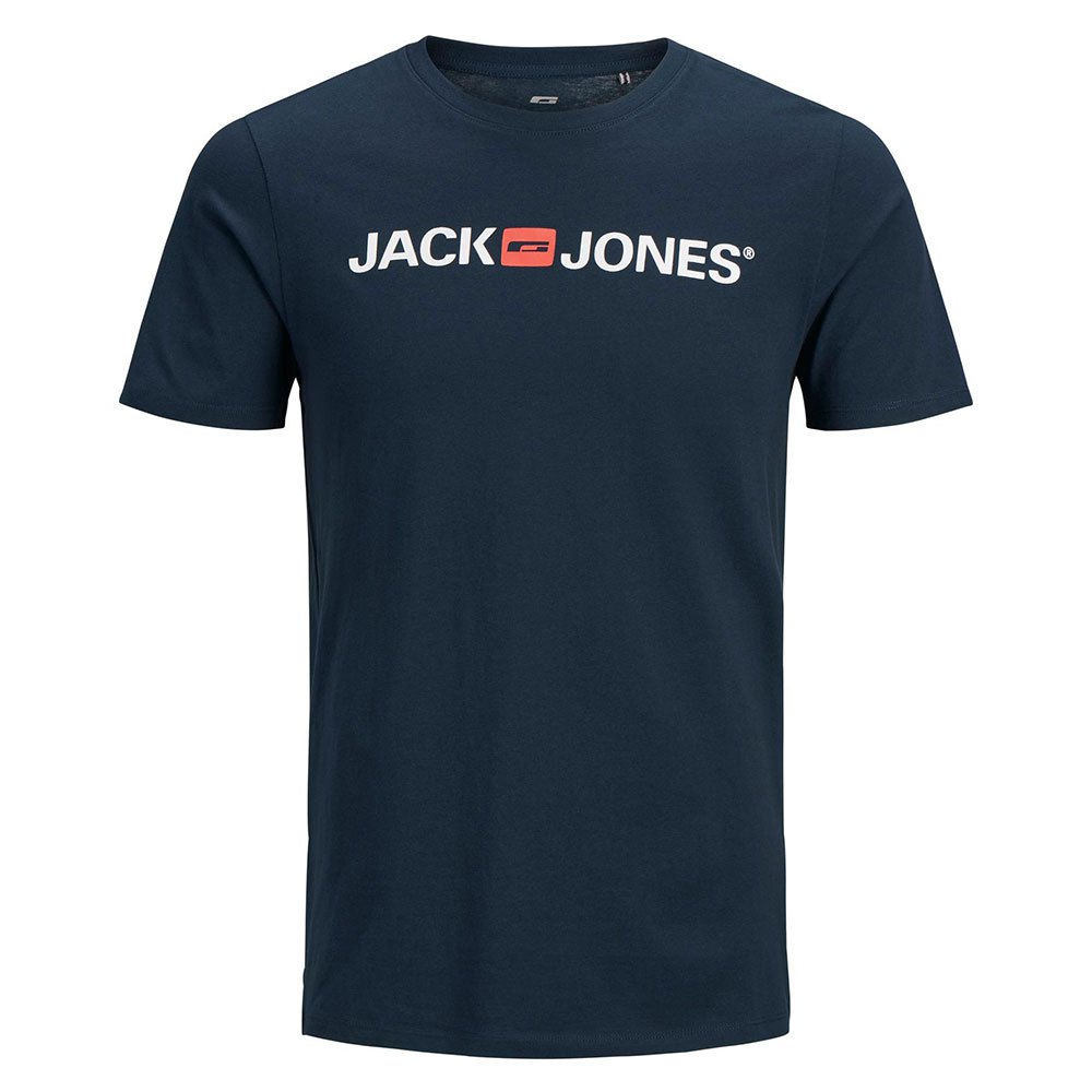 Jack & Jones Corp Logo Short Sleeve Crew Neck T-shirt Azul 8 Years