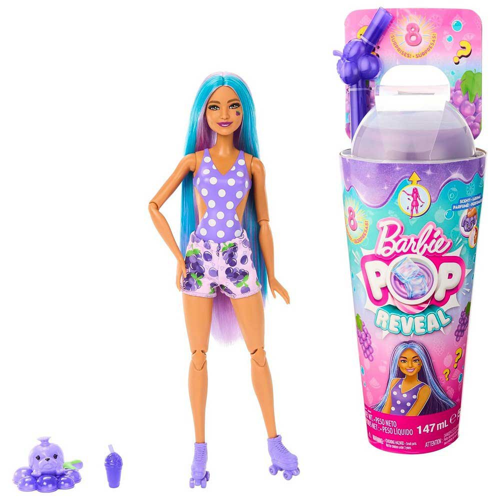 Barbie Pop! Reveal Serie Frutas Uvas Doll Rosa