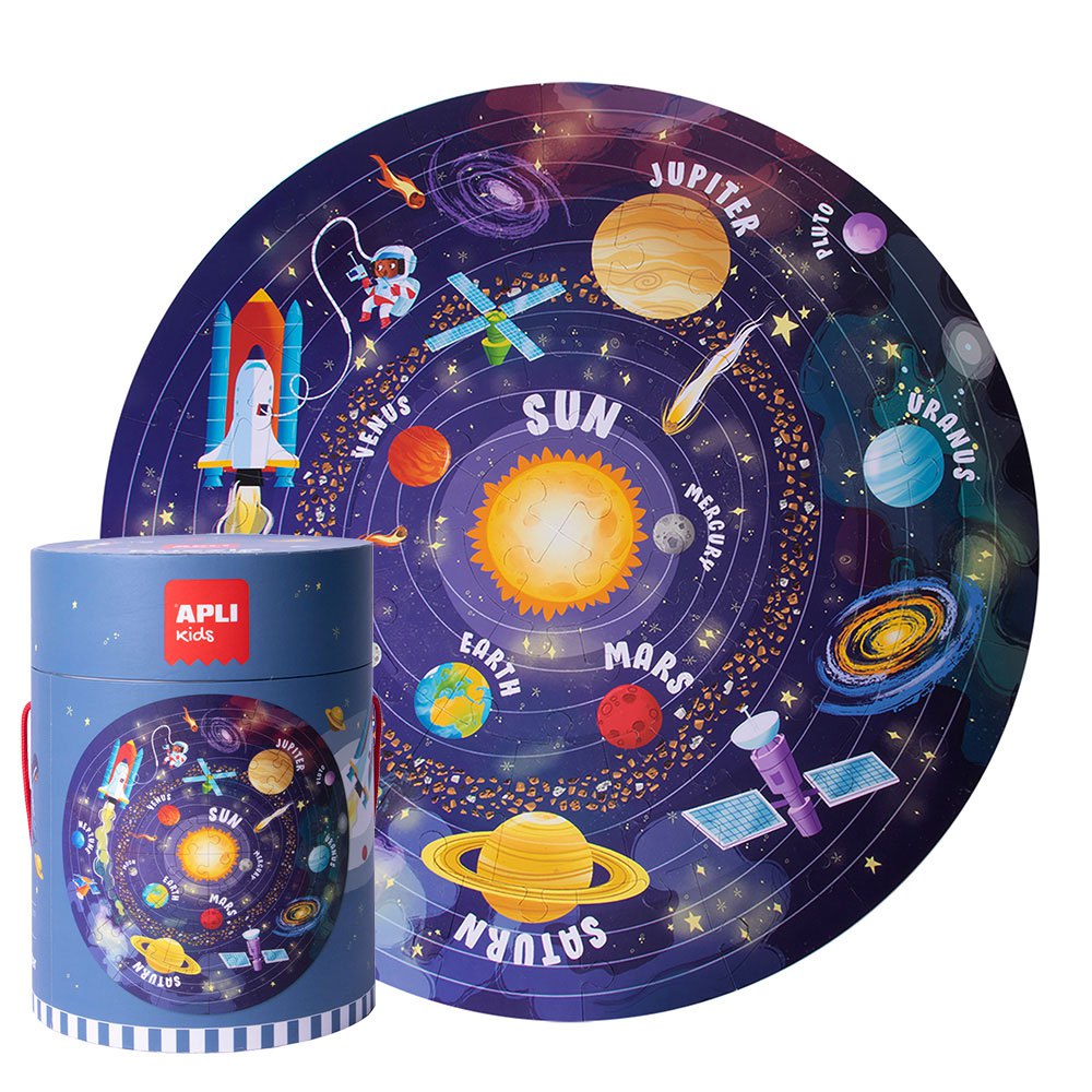 Apli Quebra-cabeça Do Sistema Solar Circular 5-8 Years Multicolor