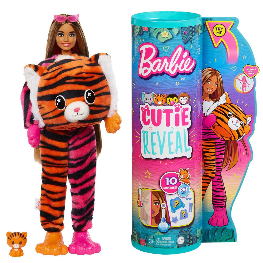 Barbie Cutie Reveal Amigos De La Jungla Tigre Series Doll