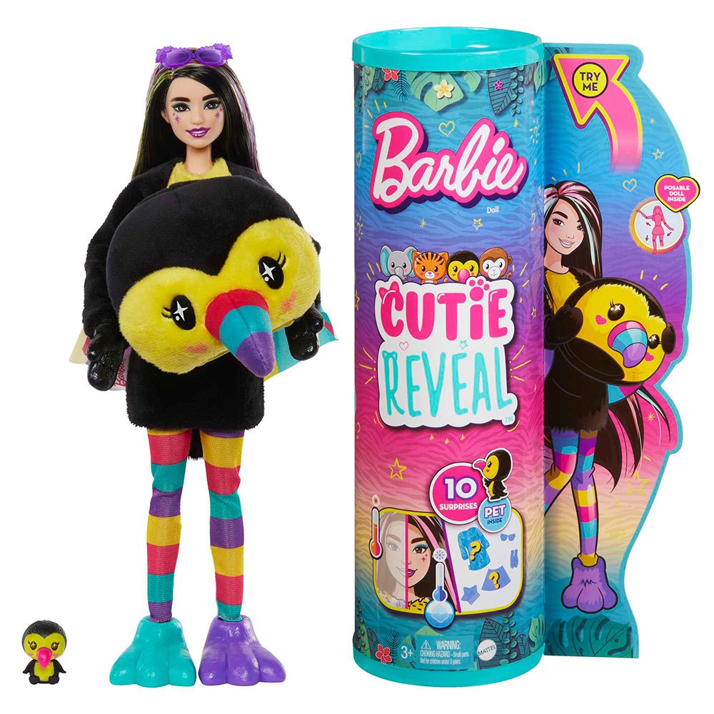 Barbie Cutie Reveal Amigos De La Jungla Tucán Series Doll