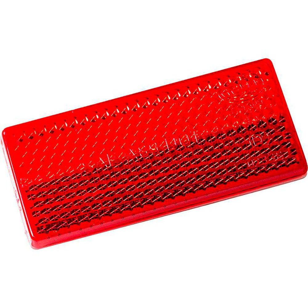 Rectangular Self Adhesive Reflector One Size Red
