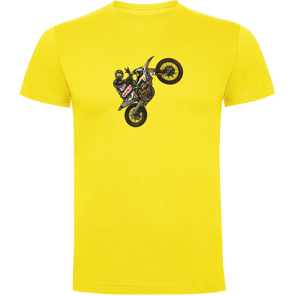 Camiseta De Manga Curta Motocross XL Yellow