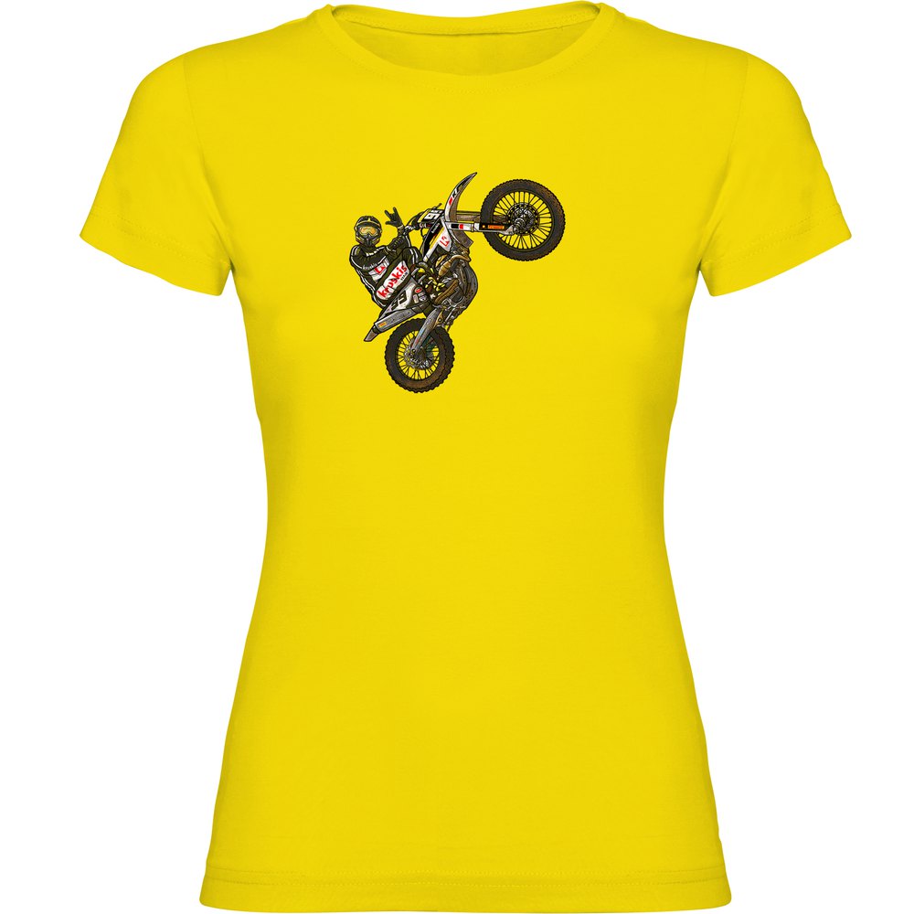 Camiseta De Manga Curta Motocross M Yellow