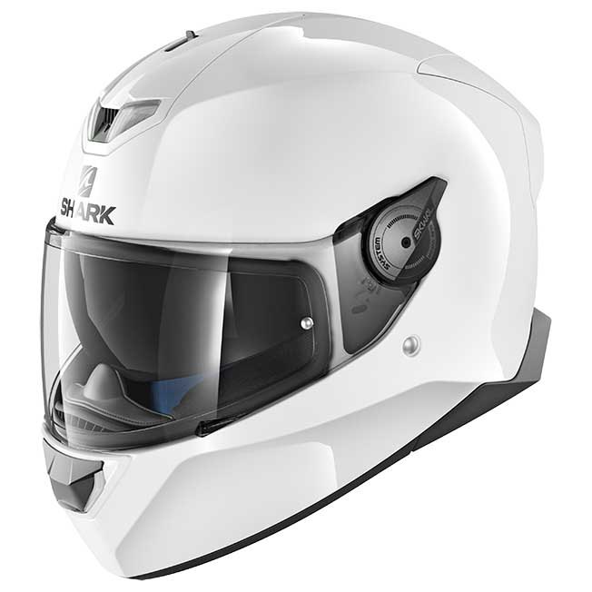 Capacete Integral Skwal 2 Blank Led XL White
