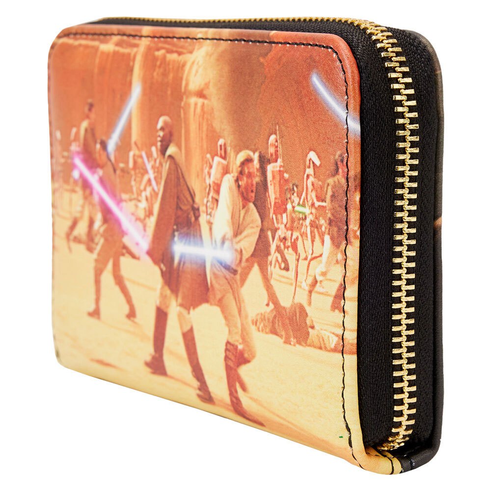 Loungefly Attack Of The Clones Episode Ii Star Wars Wallet Orange Mand male
