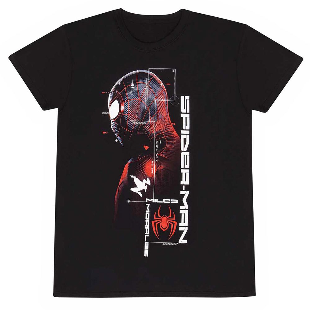 Heroes Spider-man Miles Morales Video Game Suit Specs Short Sleeve T-shirt Rød 2XL Mand male