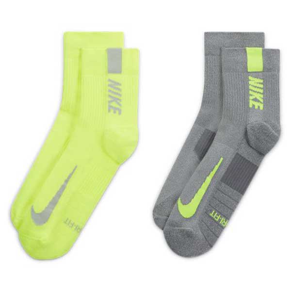 Nike Multiplier Socks 2 Pairs Grøn EU 38-42 Mand male
