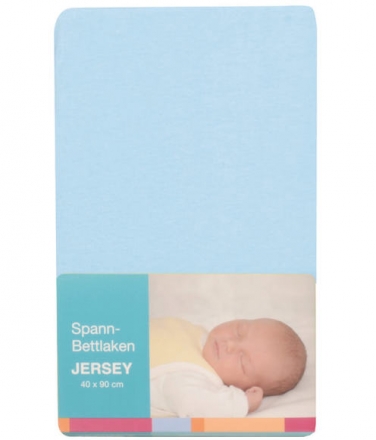 Baby Plus Spannbettlaken Jersey hellblau 70x140cm