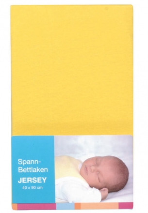Baby Plus Spannbettlaken Jersey gelb 40x90cm